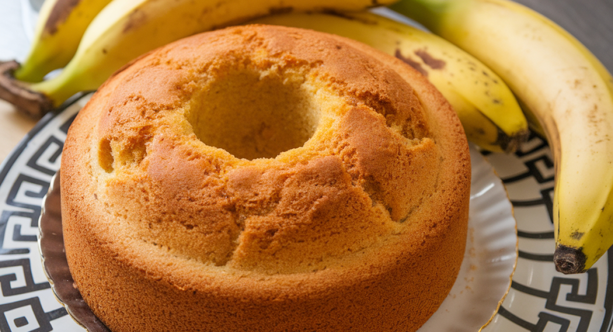 Bolo de Banana de Liquidificador