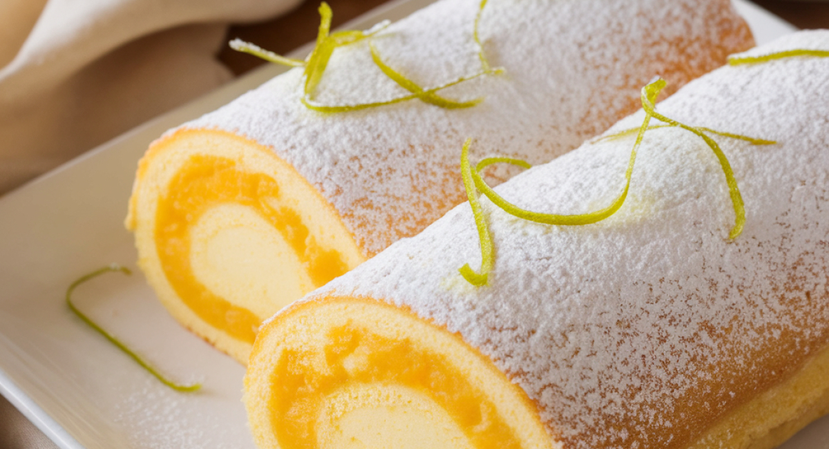 Rocambole de Laranja de Liquidificador