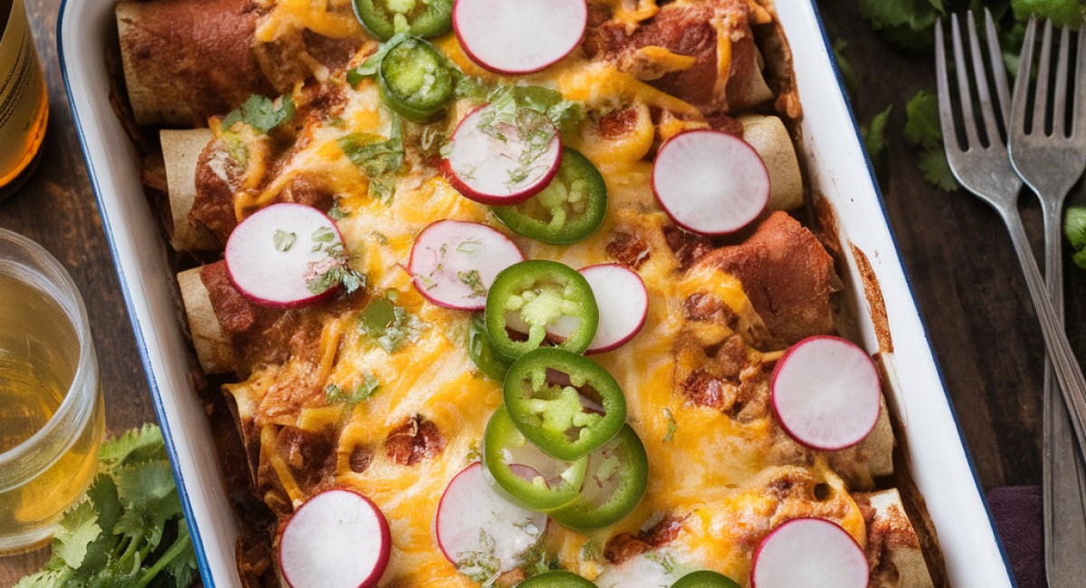 Sweet Potato Black Bean Enchiladas