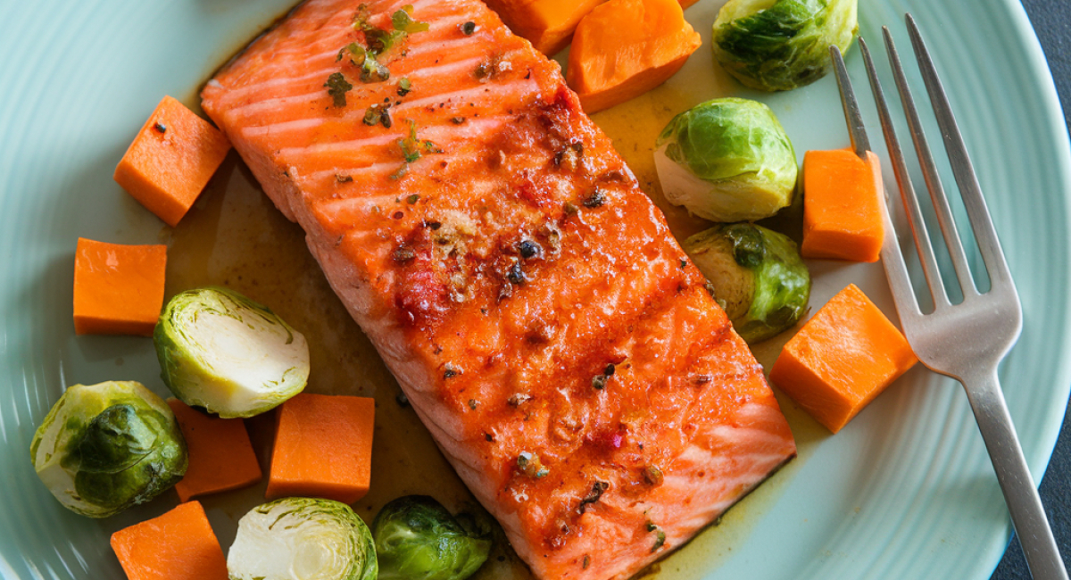 Honey Mustard Glazed Salmon