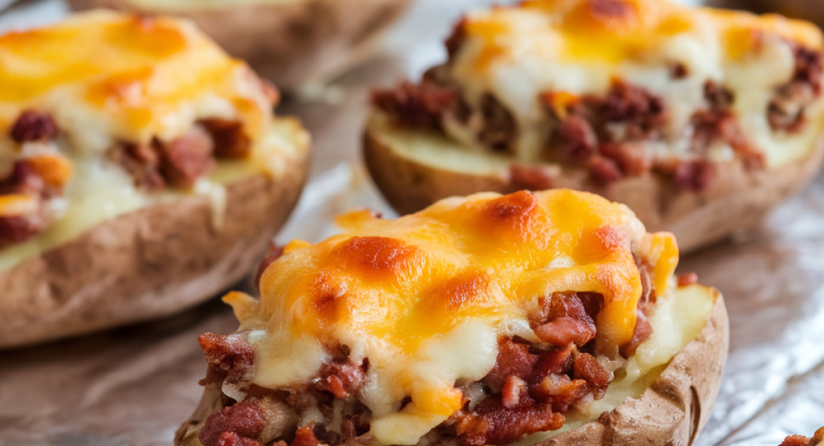 Bacon Cheddar Twice-Baked Potatoes