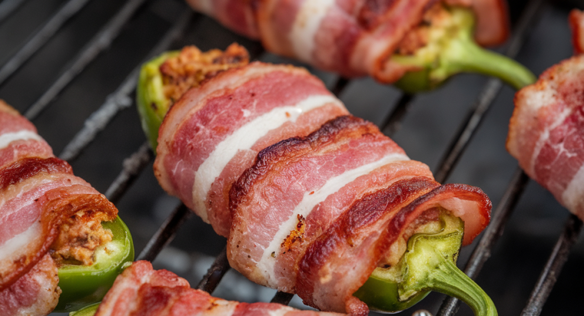 Bacon Wrapped Jalapeño Poppers