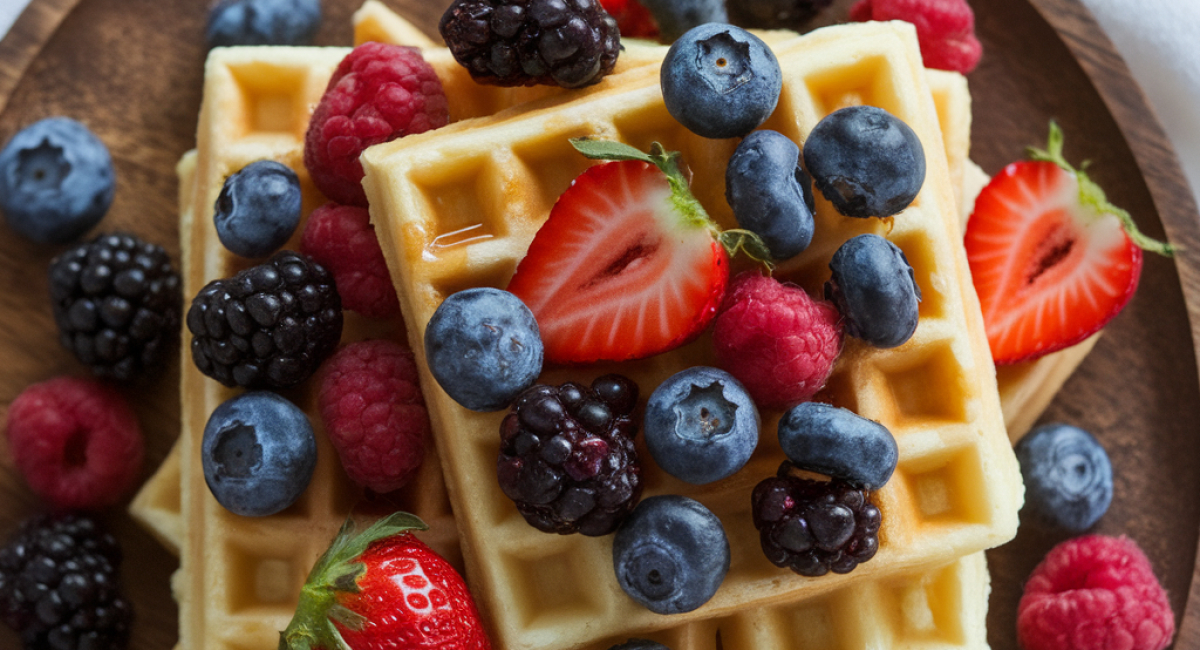 Waffles with Fresh Berries