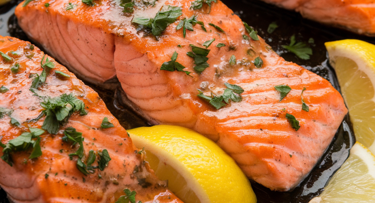 Honey Garlic Roasted Salmon