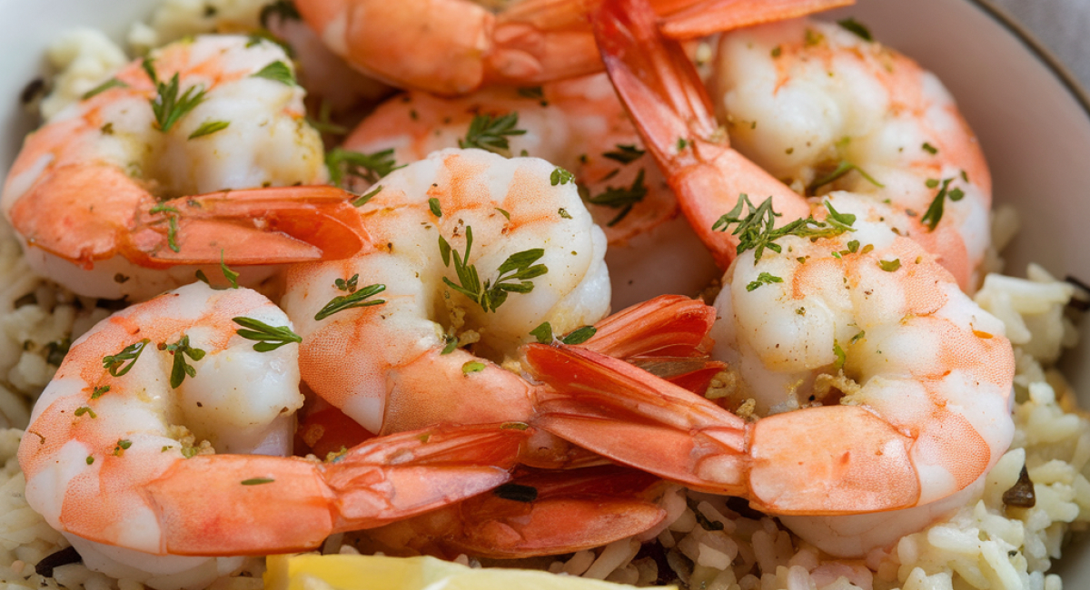 Garlic Butter Shrimp and Cauliflower Rice