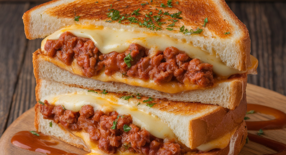 Cheesy Beef Grilled Sandwich