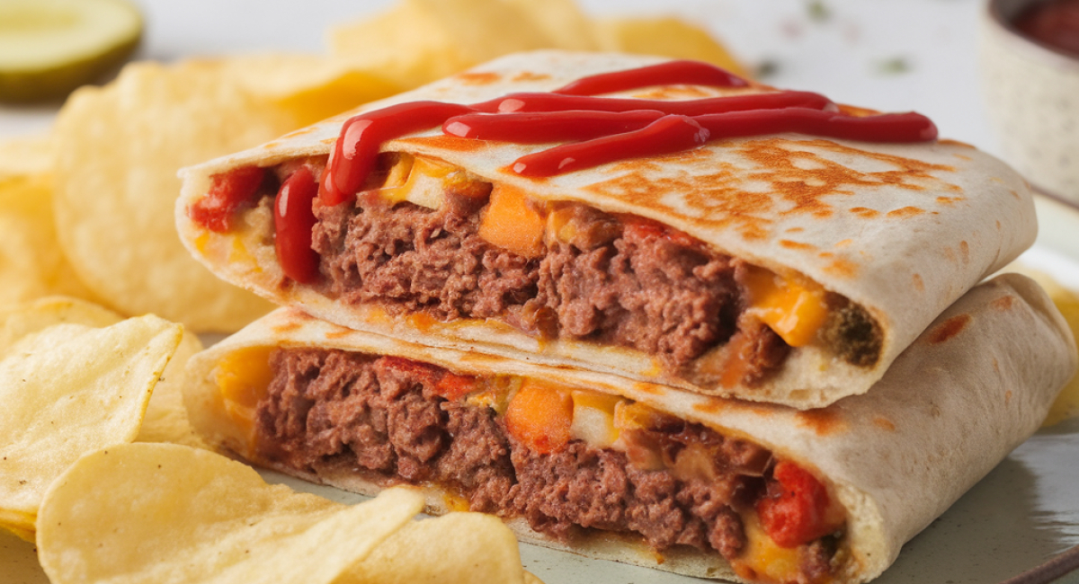 Ultimate Bacon Cheeseburger Tortilla Roll-Ups