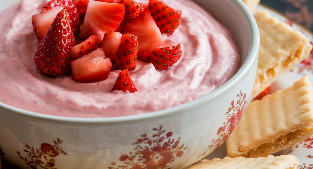 Creamy Strawberry Shortcake Dip