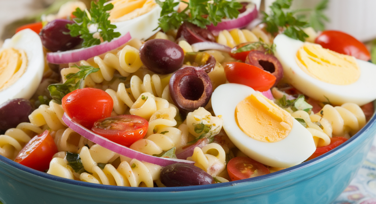 Deviled Egg Pasta Salad