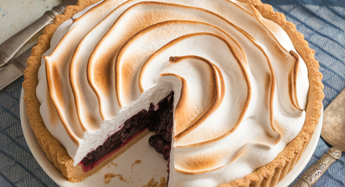 Old Fashioned Chocolate Pie With Golden Meringue