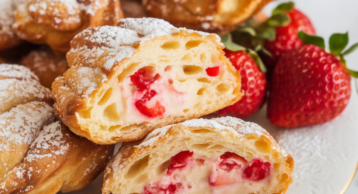 Deep-Fried Strawberry Cheesecake Stuffed Wonton Bites