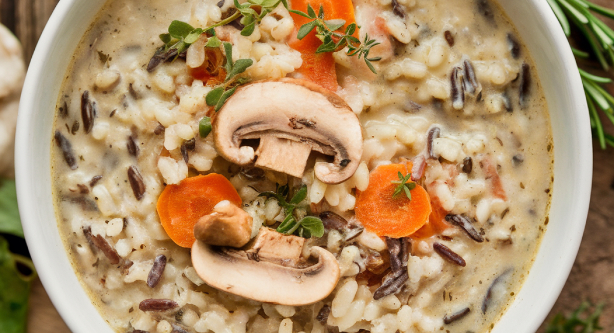 Creamy Comfort Chicken Mushroom Wild Rice Soup