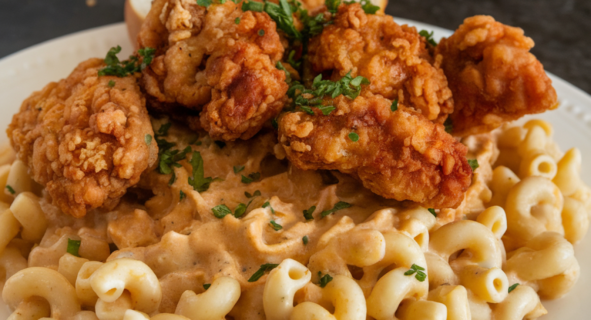 Honey Pepper Chicken Mac and Cheese