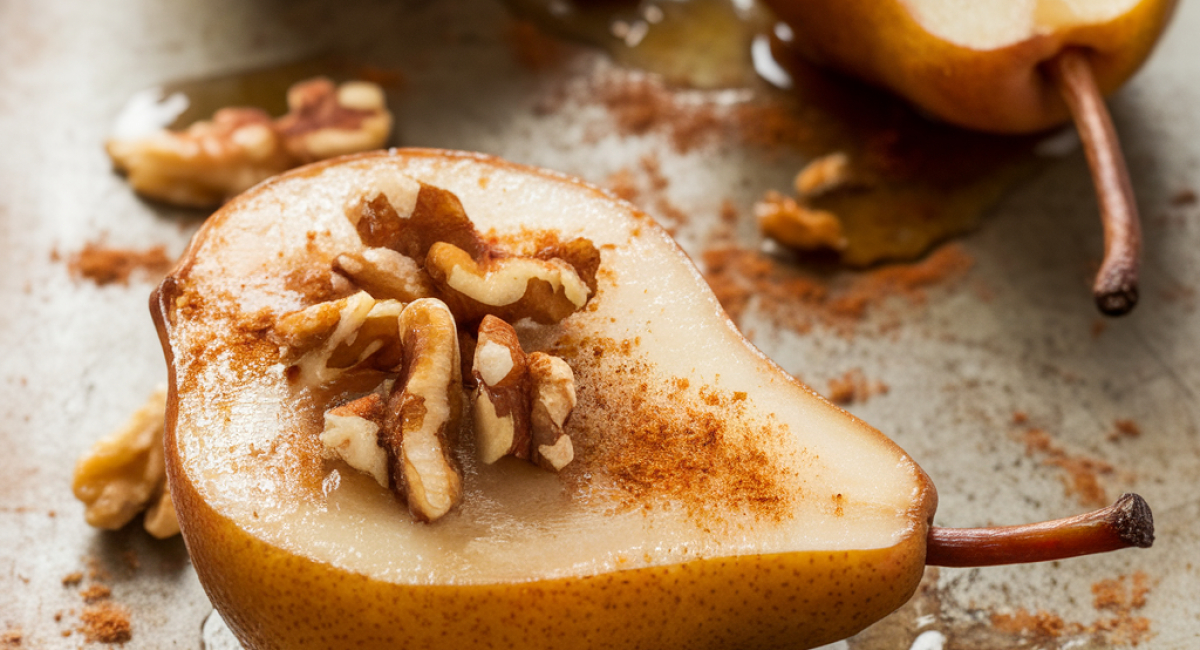 Honey Walnut Baked Pears