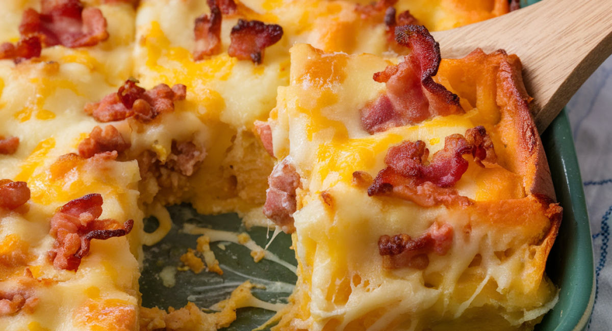 Cheesy Bacon Hashbrown Breakfast Bake