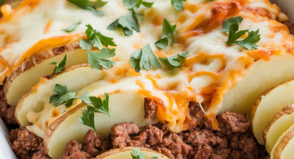 Easy Hamburger Potato Casserole