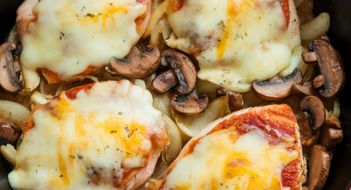 French Onion Smothered Chicken with Mushrooms