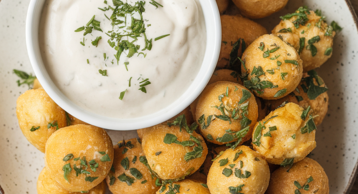 Chicken Meatballs with Creamy Ranch Sauce