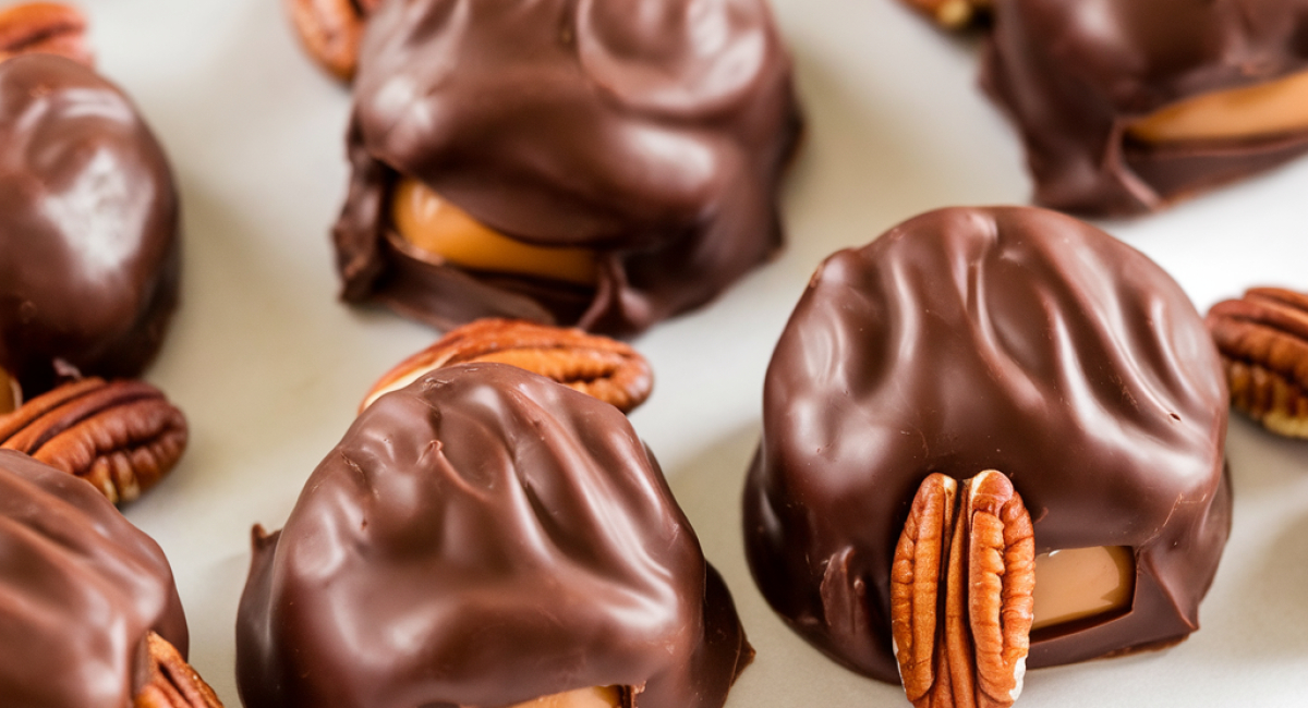 Turtle Candy with Pecans and Caramel