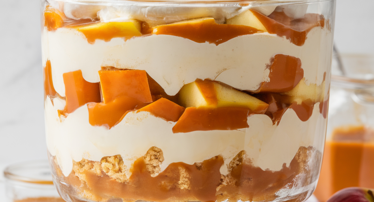 Caramel Apple Cheesecake Blondie Trifle