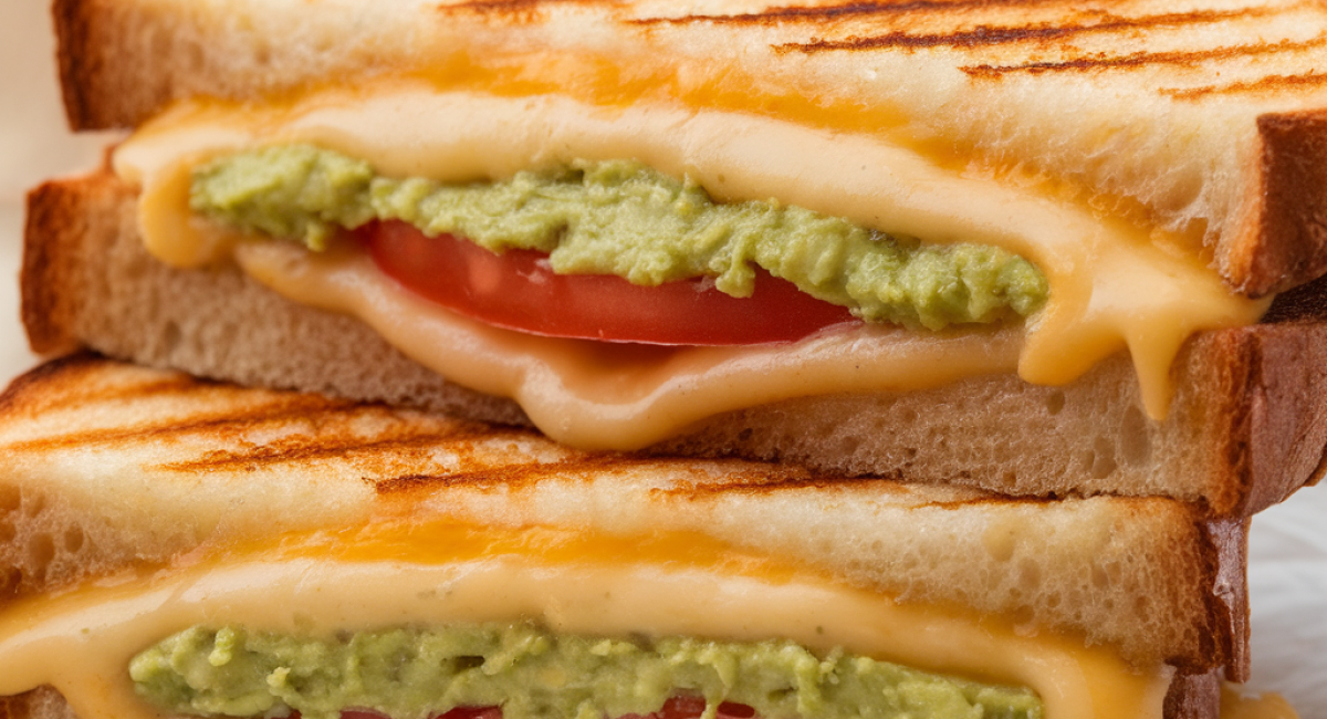 Avocado, Mozzarella, and Tomato Grilled Cheese