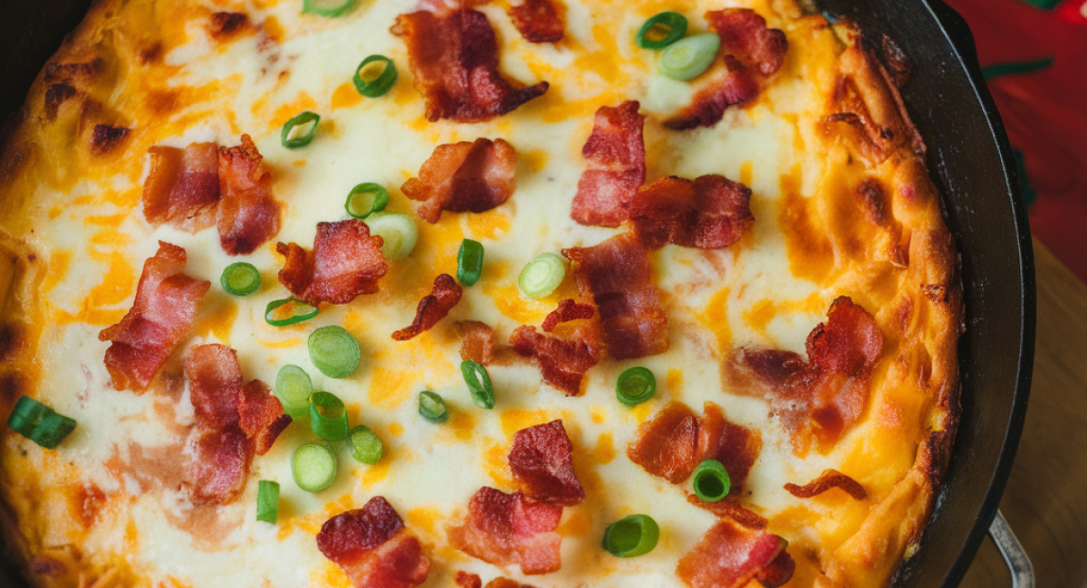 Loaded Cheddar Bacon Potato and Sausage Skillet