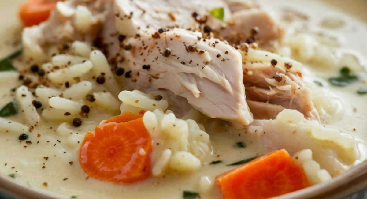 SlowCooker Creamy Chicken and Wild Rice Soup