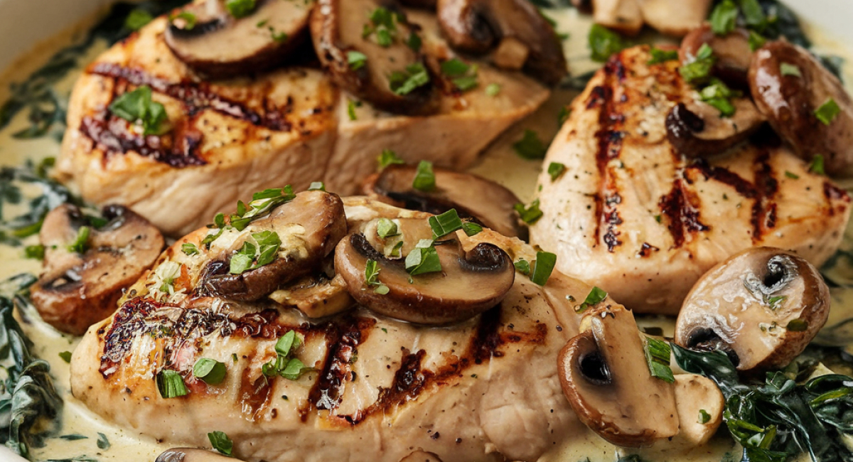  BEEF TENDERLION WITH CREAMY MUSHROOM SAUCE 