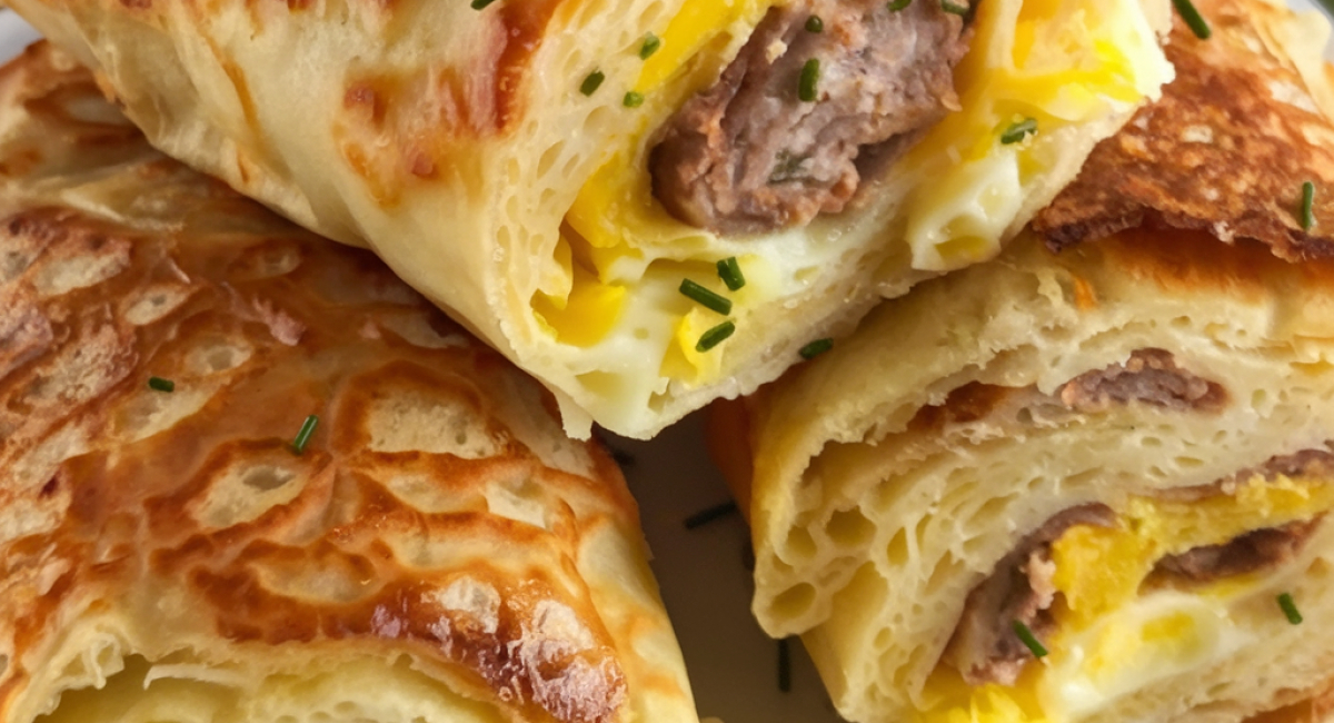 Sausage, Egg and Cheese Breakfast Roll-Ups