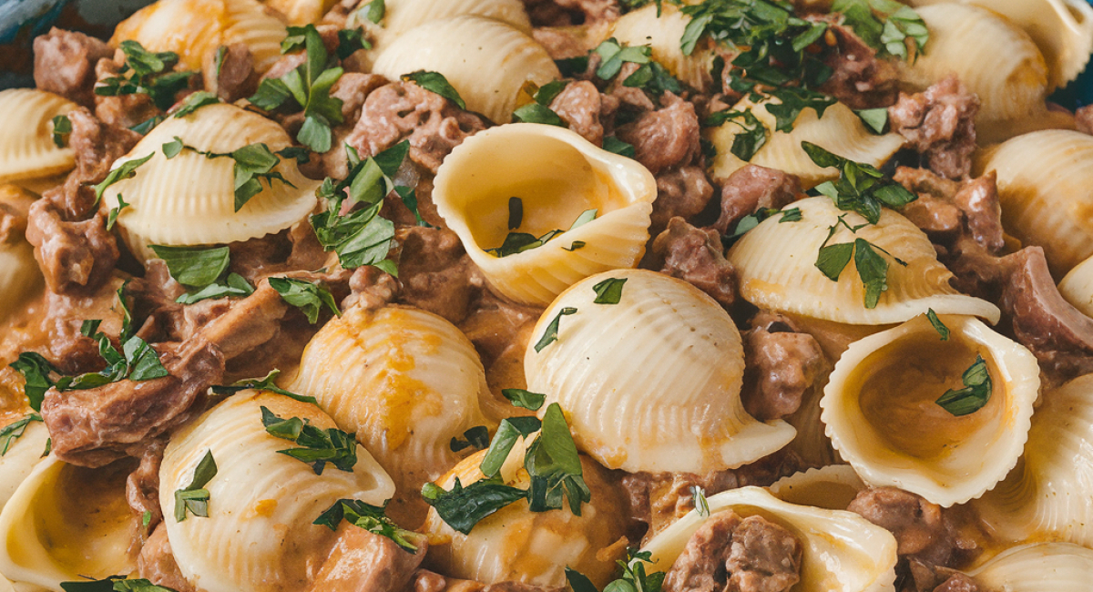 Creamy Beef and Shells Recipe