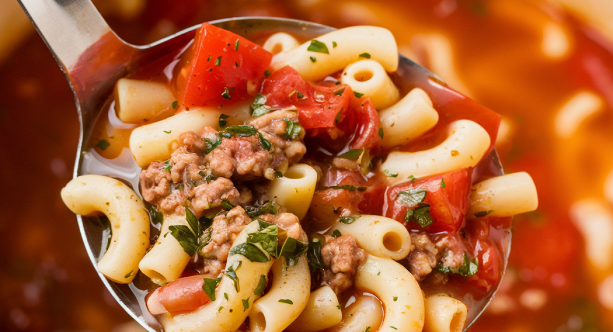 Beef and Macaroni Soup