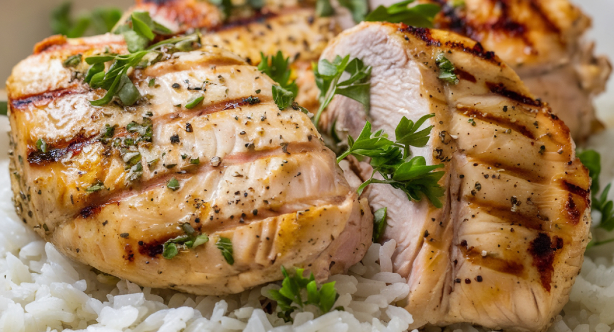  Garlic Butter Chicken with Parmesan Rice