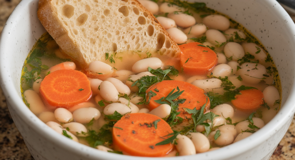 Great Northern Bean Soup with Carrots