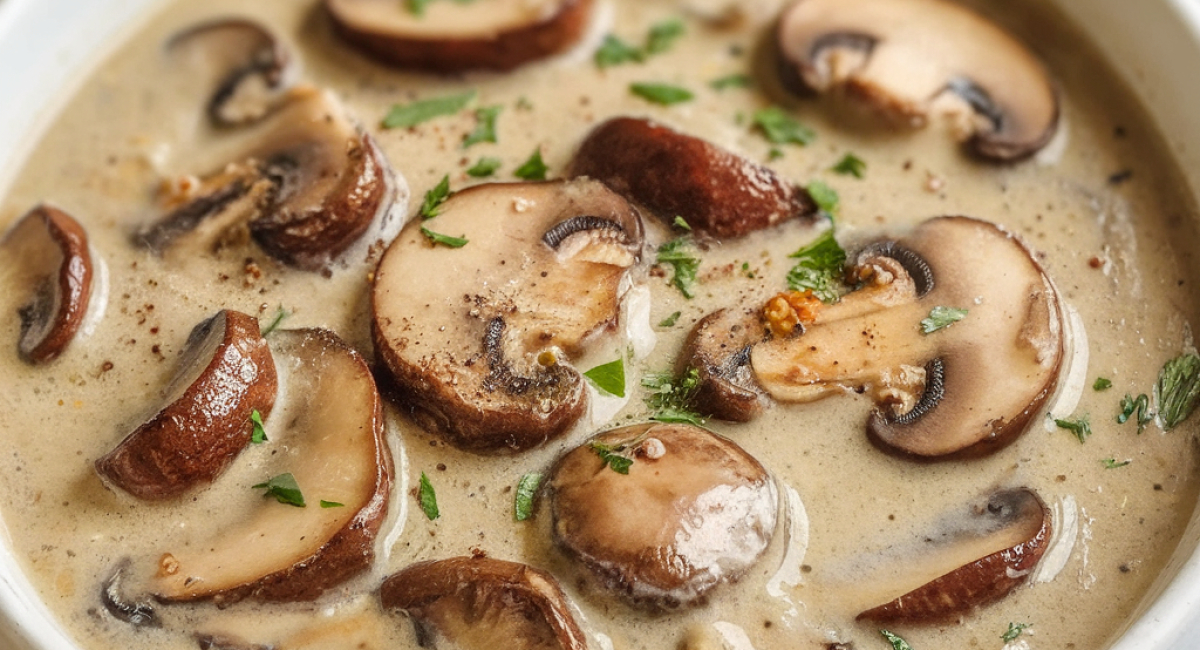 Soup Recipe with Creamy Mushrooms