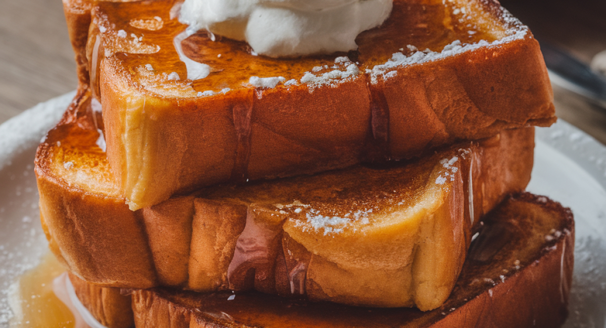 Pumpkin Pie French Toast with Homemade Pumpkin Syrup