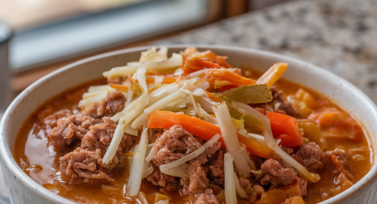  Cabbage Soup with Ground Beef 