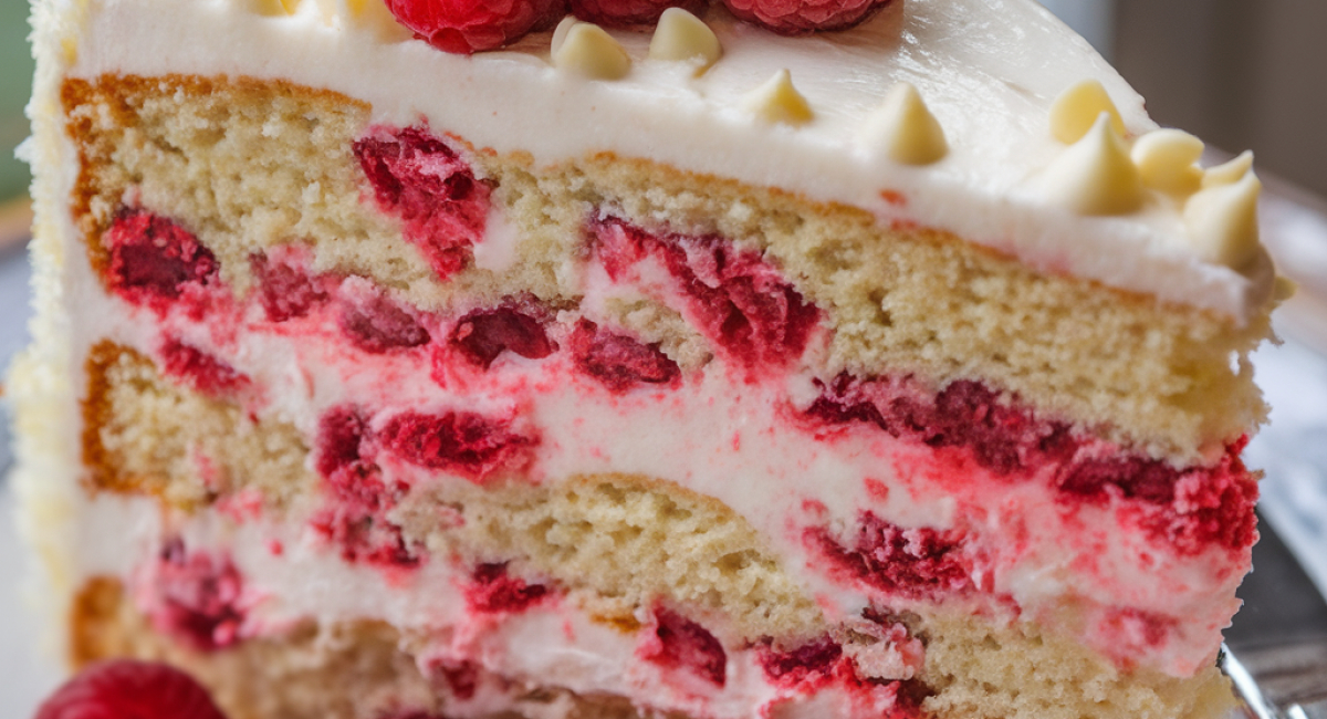 Raspberry Cream Cheese Layer Cake 