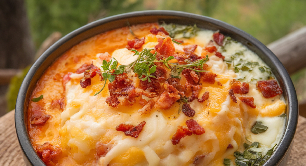 Chicken Cordon Bleu Soup with Bacon and Parmesan