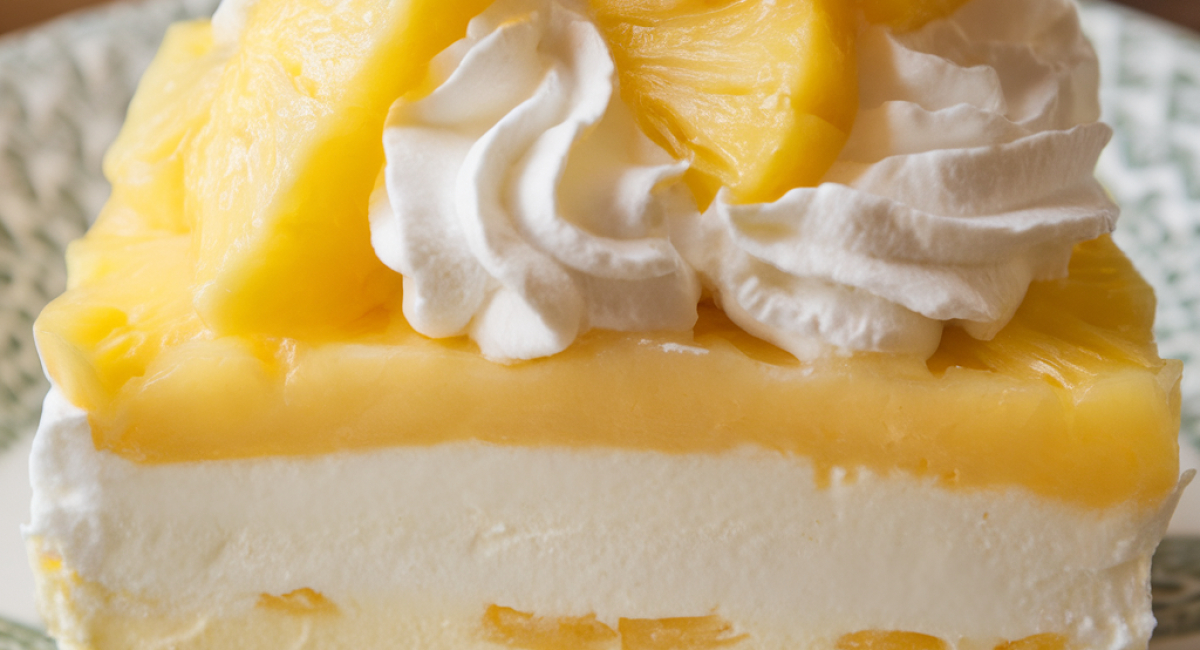 No-Bake Pineapple Cream Dessert!