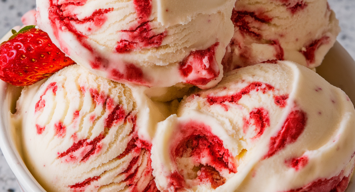 Strawberry Vanilla Bean Ice Cream