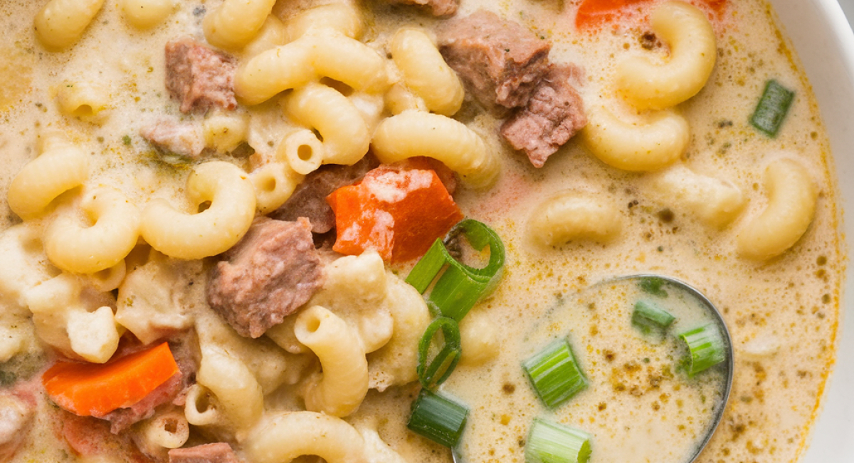 One-Pot Macaroni Cheeseburger Soup