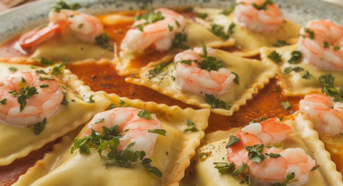 Lobster Ravioli with Creamy Sauce