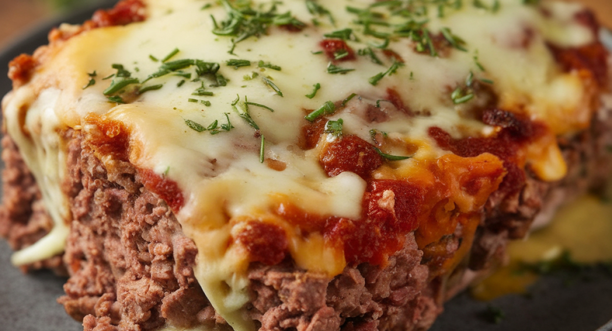 Crockpot Meatloaf with Savory French Onion and Swiss Cheese