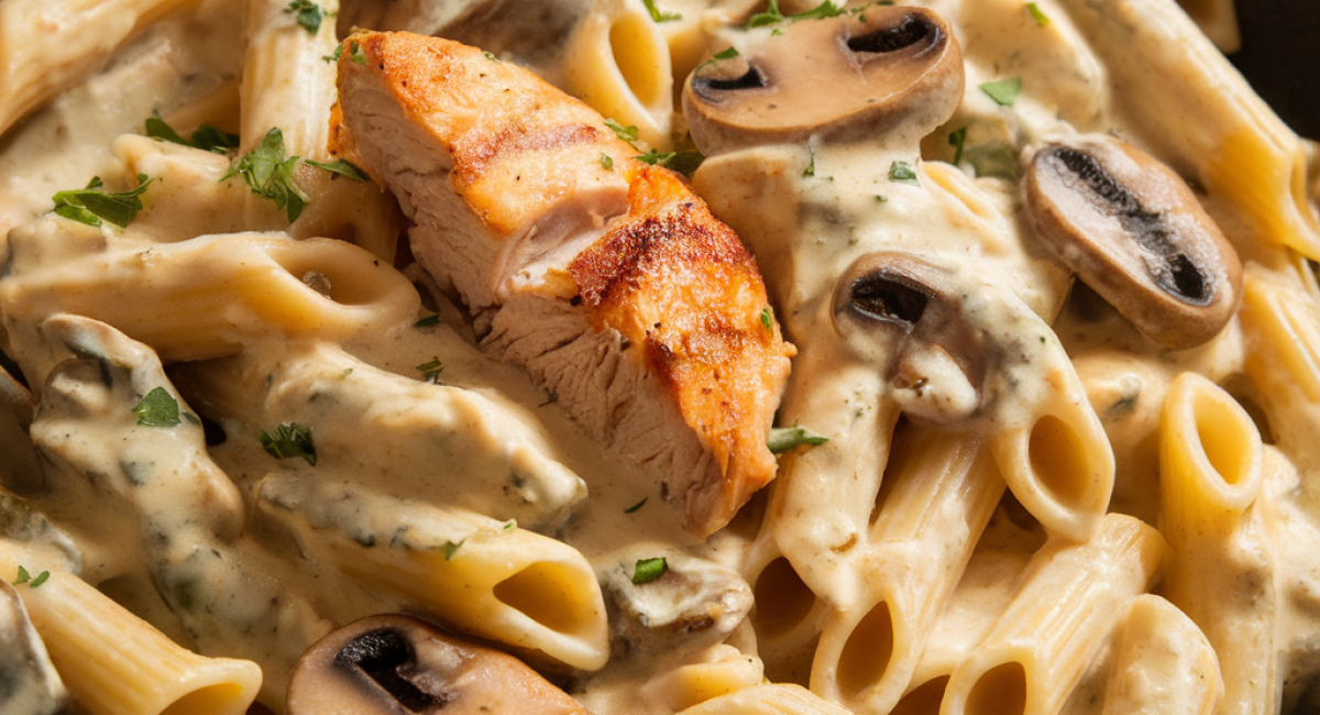 Creamy Chicken & Mushroom Pasta