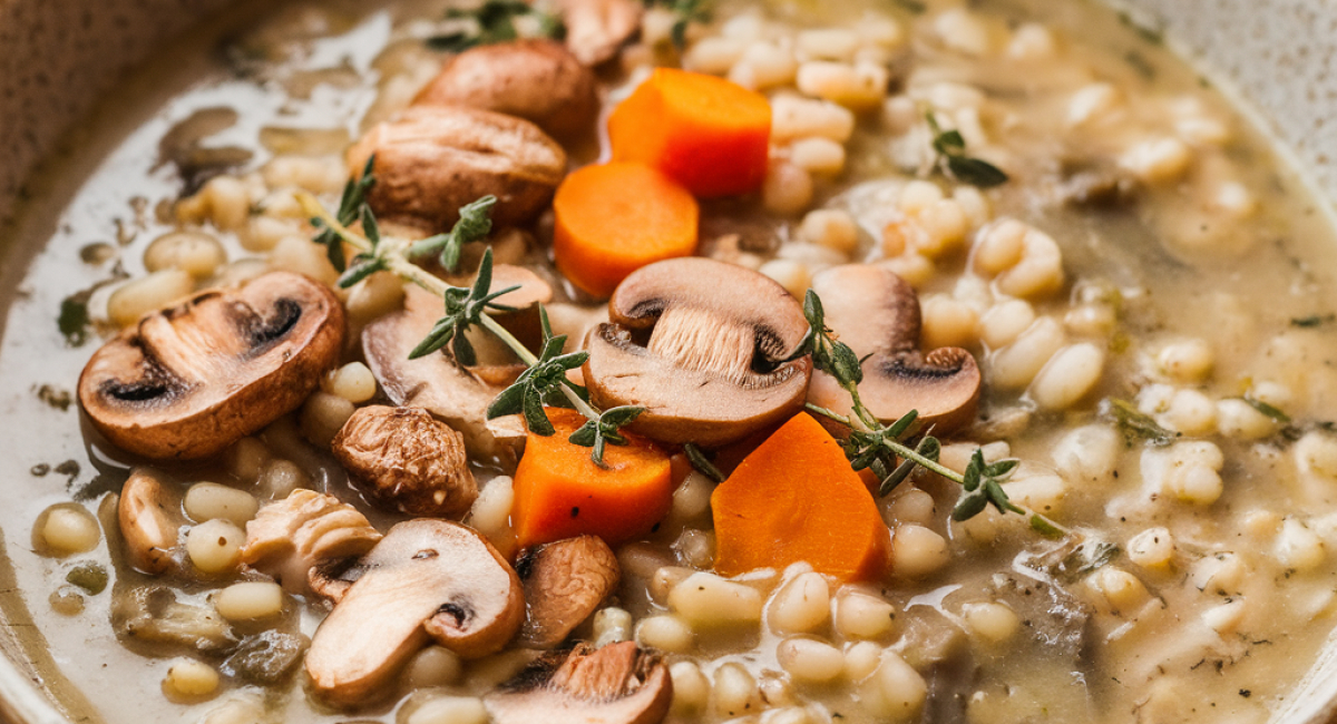 Mushroom, Barley, and Thyme Soup: A Hearty and Flavorful Comfort Dish