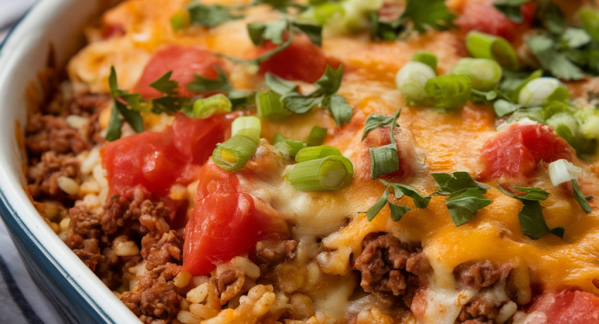 Easy Hamburger Rice Casserole