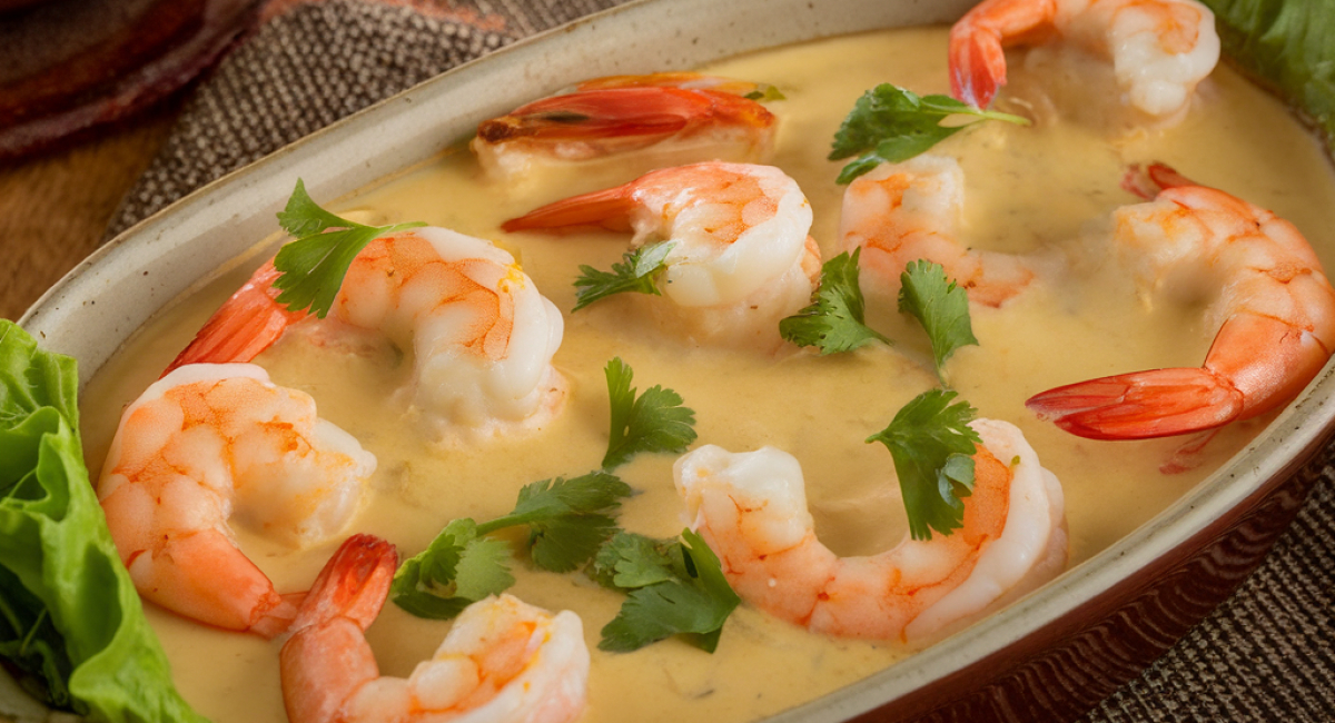 Moqueca de camarão suculenta 