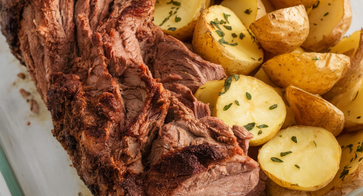 Carne Assada com Batatas Sautê 