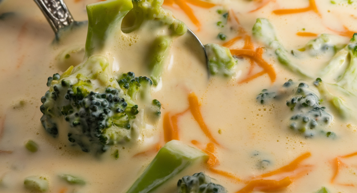 Loaded broccoli potato soup