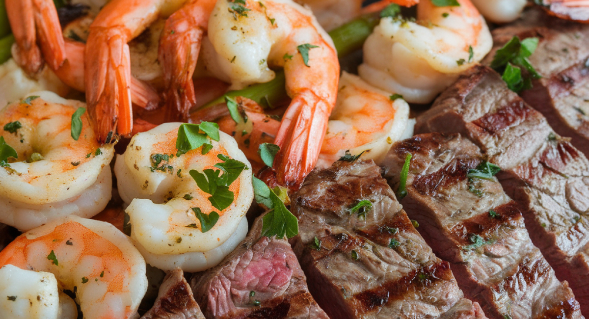 Ribeye Steak and Shrimp Skillet 